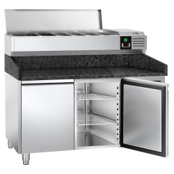 Холодильный стол для пиццы GGM Gastro POS158SG#AGG154END (Inox) Thumb