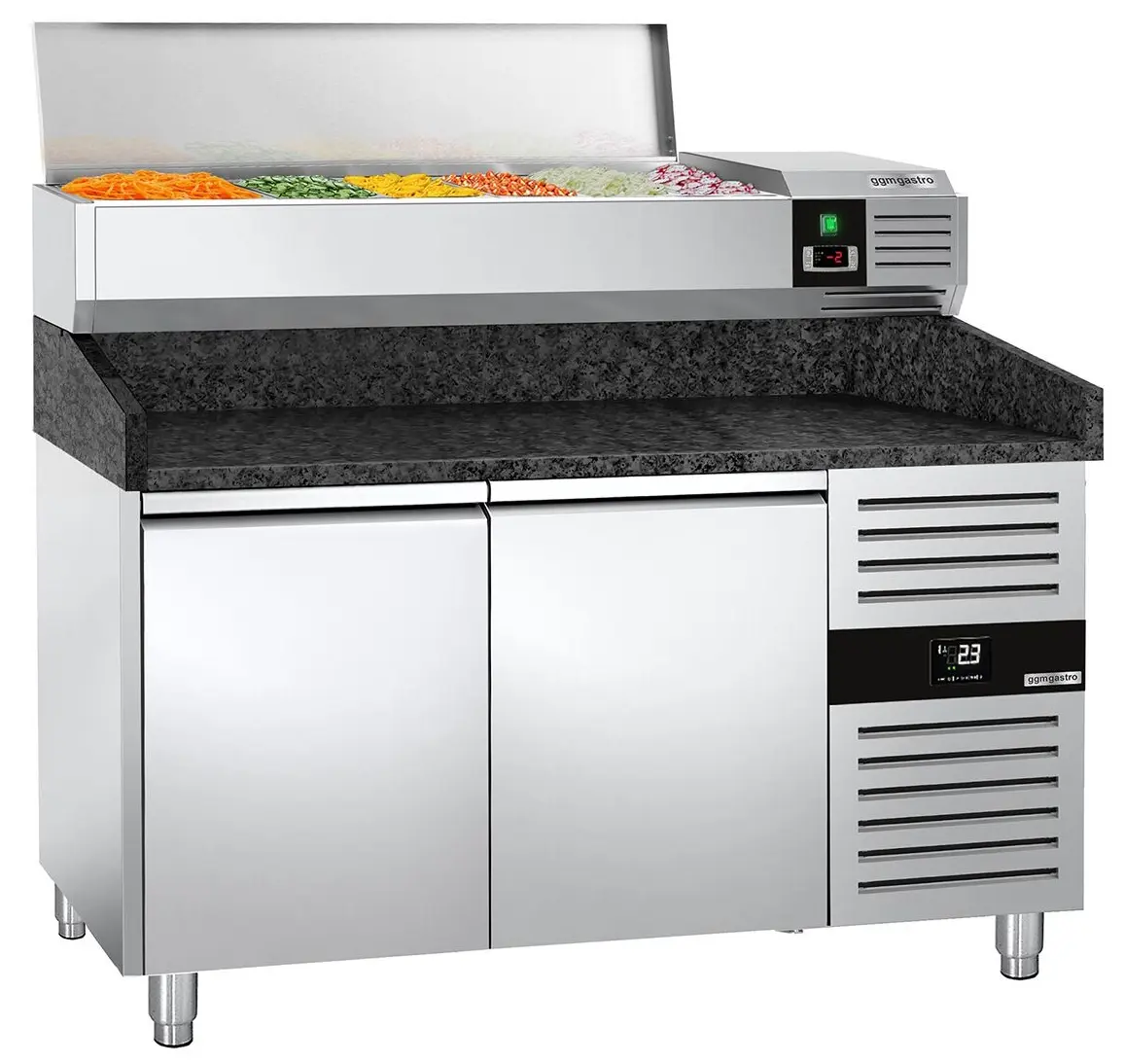 Холодильный стол для пиццы GGM Gastro POS158SG#AGG154END (Inox)