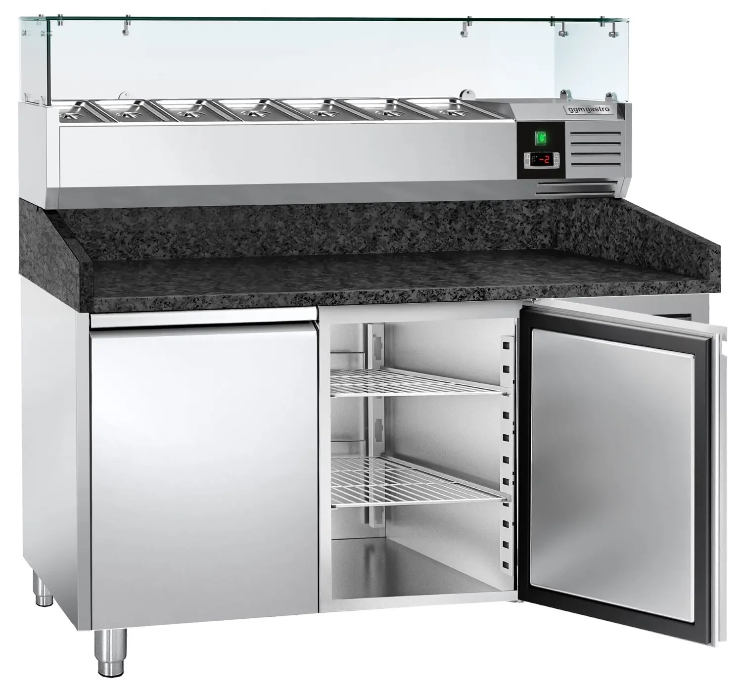 Masa frigorifica pentru pizza GGM Gastro POS158SG#AGG154ND (Inox) - 2