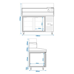 Masa frigorifica pentru pizza GGM Gastro POS158SG#AGG154ND (Inox) Thumb