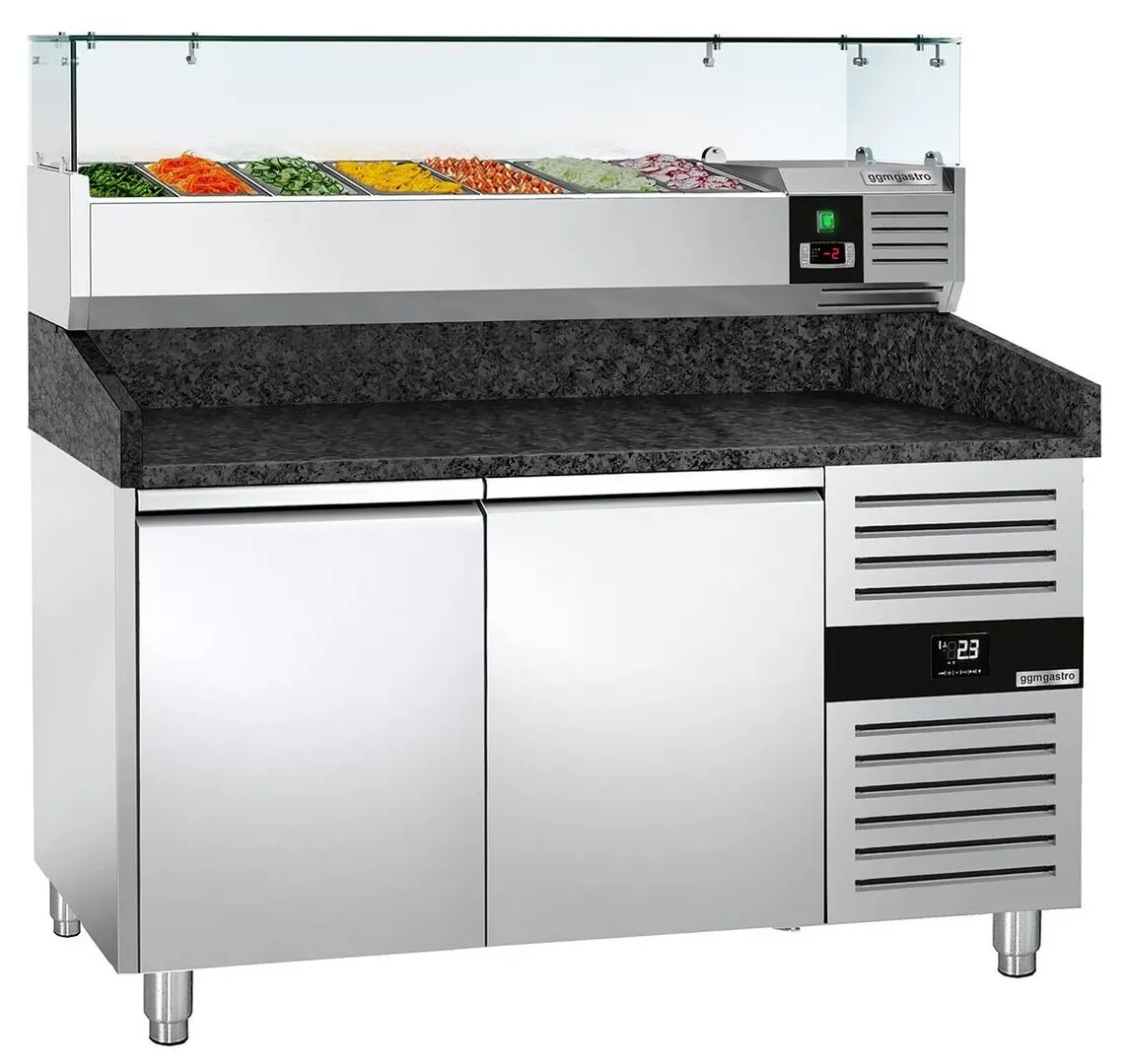Masa frigorifica pentru pizza GGM Gastro POS158SG#AGG154ND (Inox)