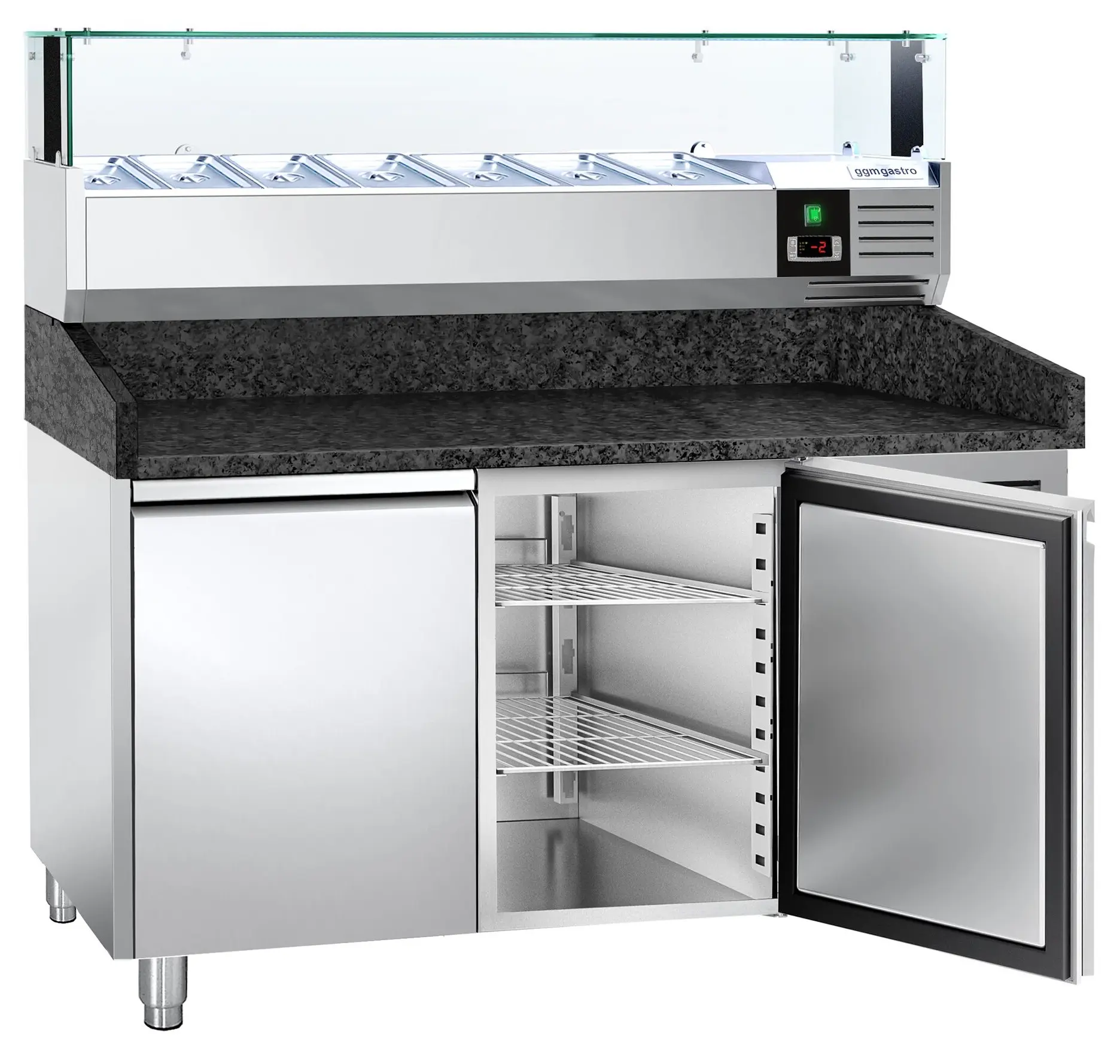 Masa frigorifica pentru pizza GGM Gastro POS158SG#AGS153LND (Inox) - 3