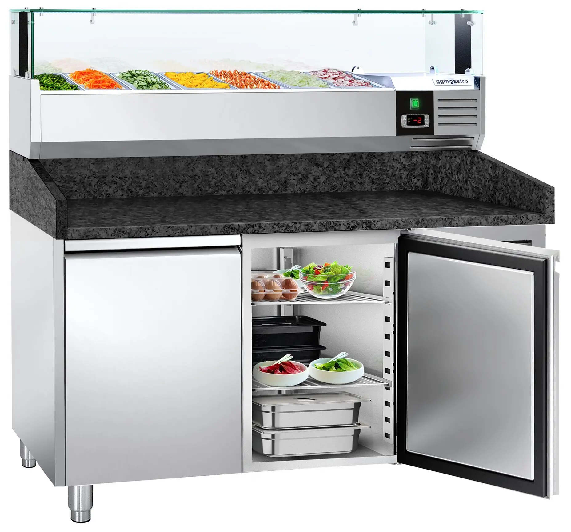 Masa frigorifica pentru pizza GGM Gastro POS158SG#AGS153LND (Inox) - 4