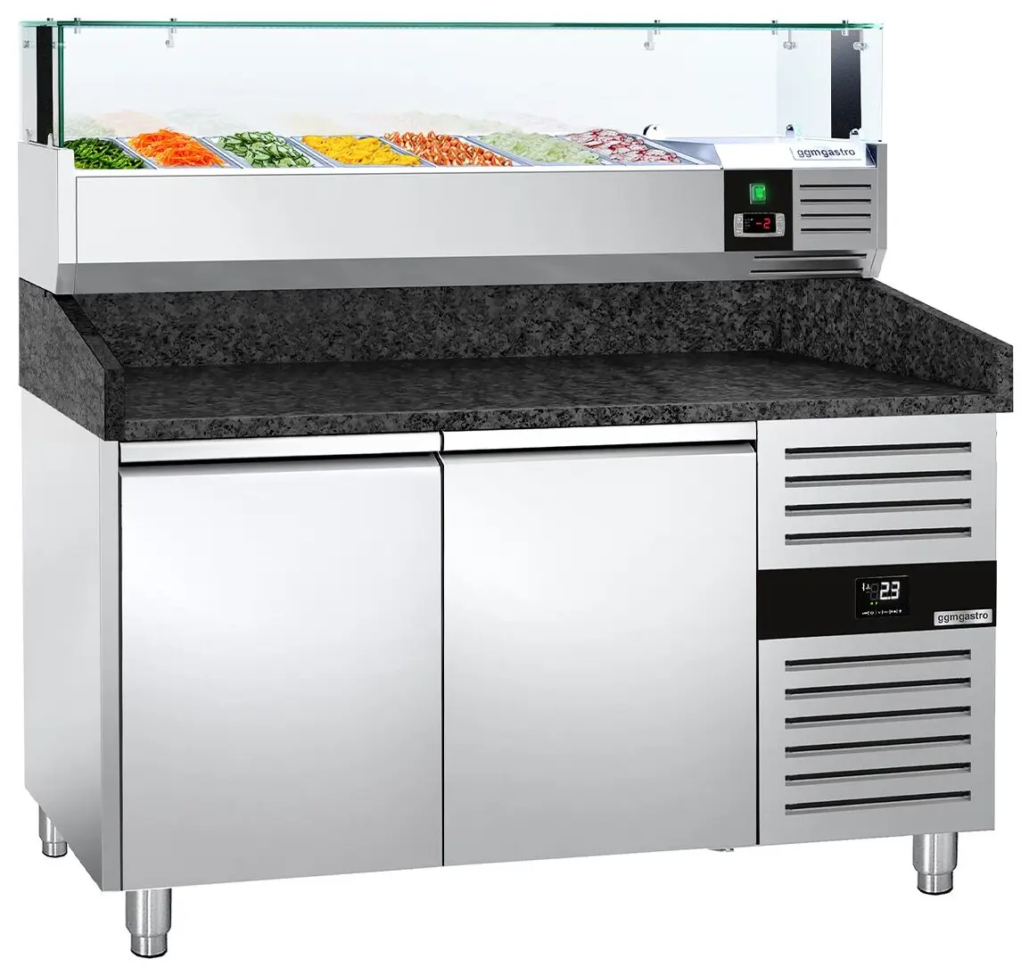 Masa frigorifica pentru pizza GGM Gastro POS158SG#AGS153LND (Inox)