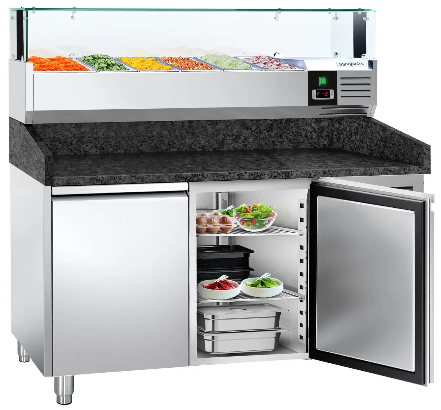 Masa frigorifica pentru pizza GGM Gastro POS158SG#AGS154LND (Inox) - 2