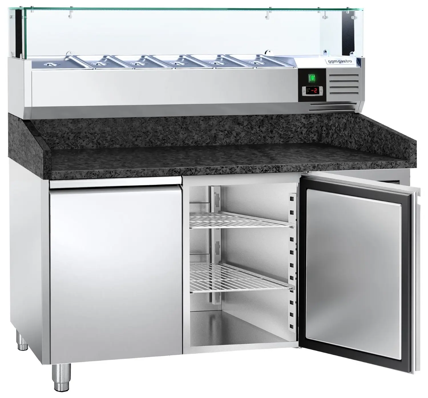 Masa frigorifica pentru pizza GGM Gastro POS158SG#AGS154LND (Inox) - 3