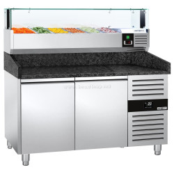 Холодильный стол для пиццы GGM Gastro POS158SG#AGS154LND (Inox)