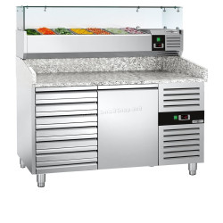 Masa frigorifica pentru pizza GGM Gastro POS158SND#AGG153ND (Inox)