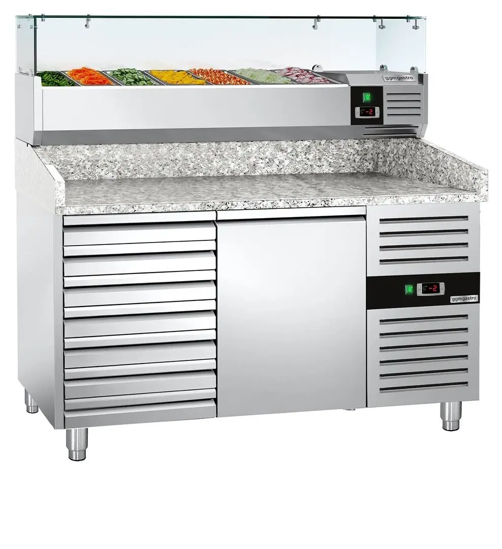 Masa frigorifica pentru pizza GGM Gastro POS158SND#AGG153ND (Inox)