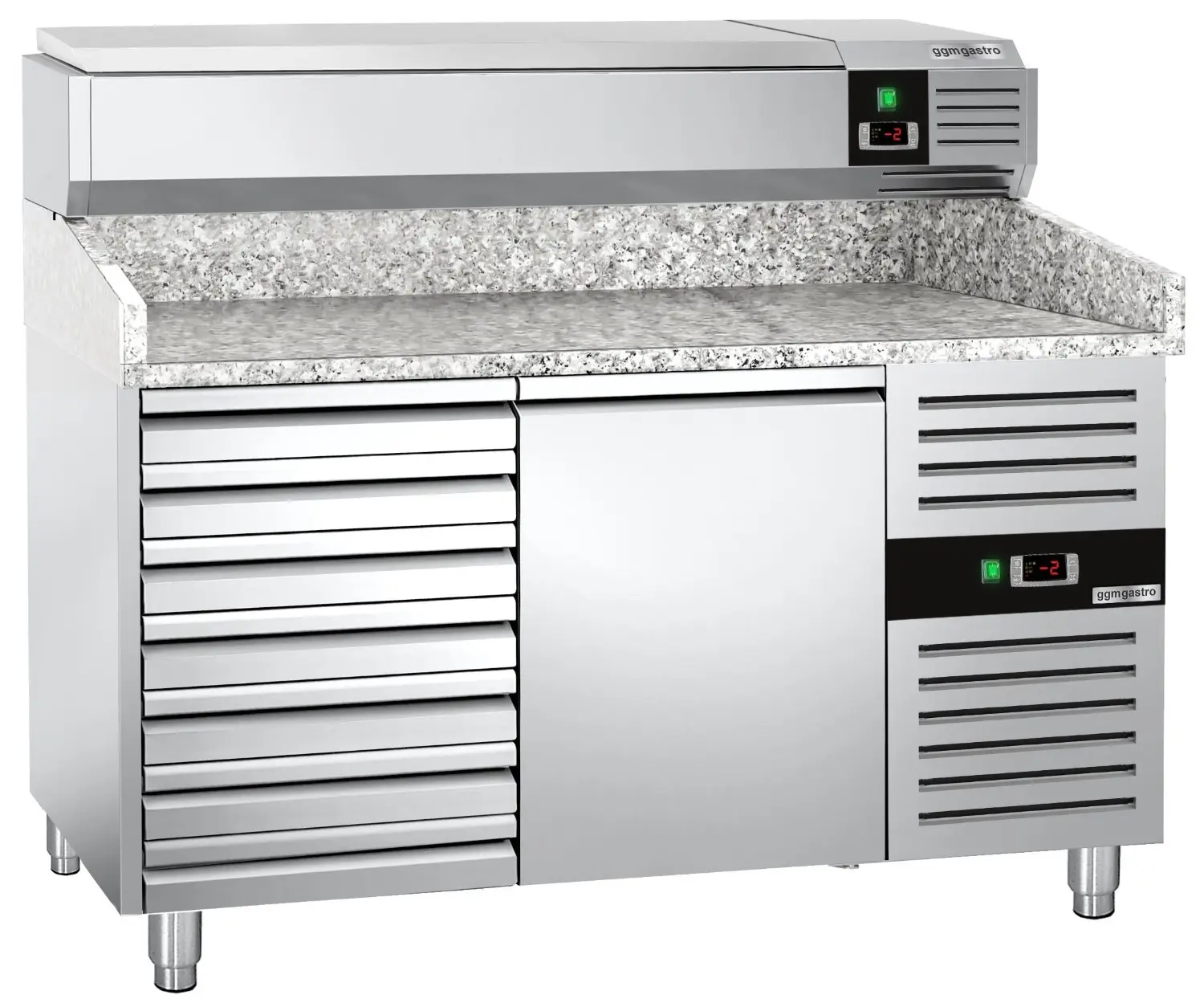 Холодильный стол для пиццы GGM Gastro POS158SND#AGG154END (Inox) - 3