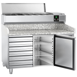 Холодильный стол для пиццы GGM Gastro POS158SND#AGG154END (Inox) Thumb
