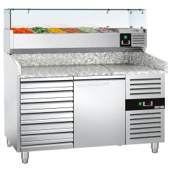 Masa frigorifica pentru pizza GGM Gastro POS158SND#AGG154ND (Inox)