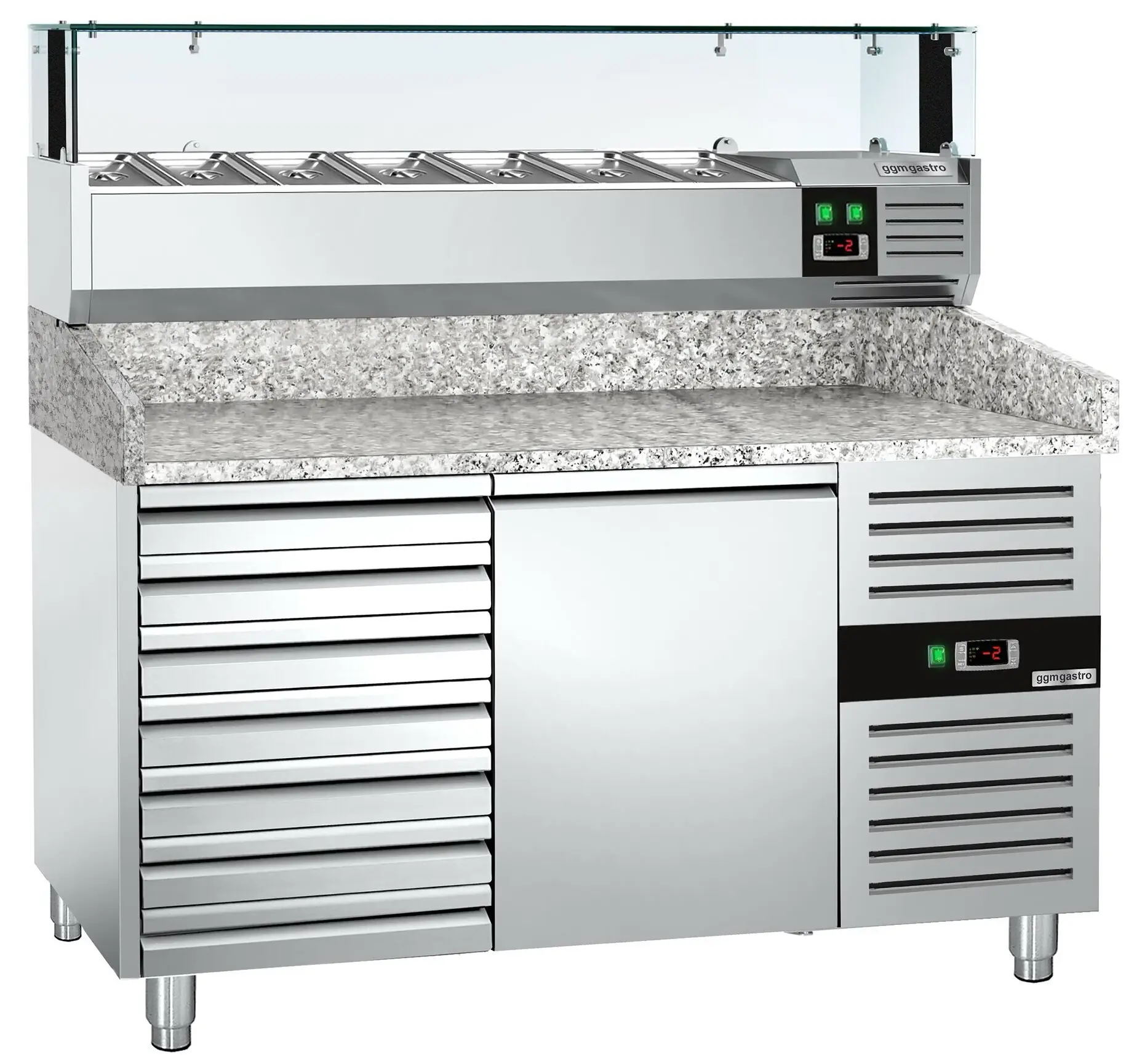 Masa frigorifica pentru pizza GGM Gastro POS158SND#AGS153LND (Inox) - 2