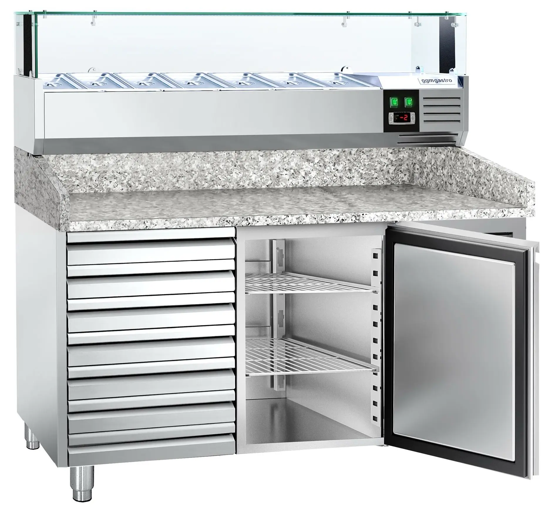 Masa frigorifica pentru pizza GGM Gastro POS158SND#AGS153LND (Inox) - 3