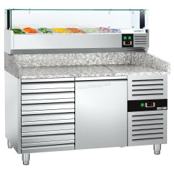 Холодильный стол для пиццы GGM Gastro POS158SND#AGS153LND (Inox)