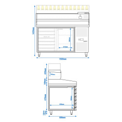Masa frigorifica pentru pizza GGM Gastro POS158SND#AGS153LND (Inox) Thumb