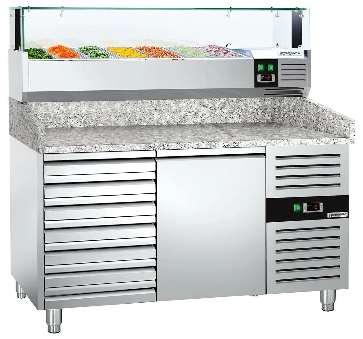 Masa frigorifica pentru pizza GGM Gastro POS158SND#AGS153LND (Inox)