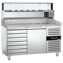 Холодильный стол для пиццы GGM Gastro POS158SND#AGS154LND (Inox) Thumb