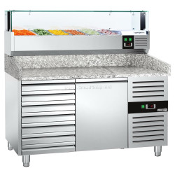 Masa frigorifica pentru pizza GGM Gastro POS158SND#AGS154LND (Inox)