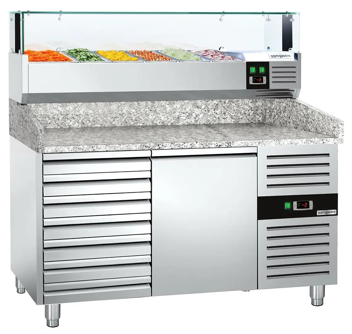 Холодильный стол для пиццы GGM Gastro POS158SND#AGS154LND (Inox)