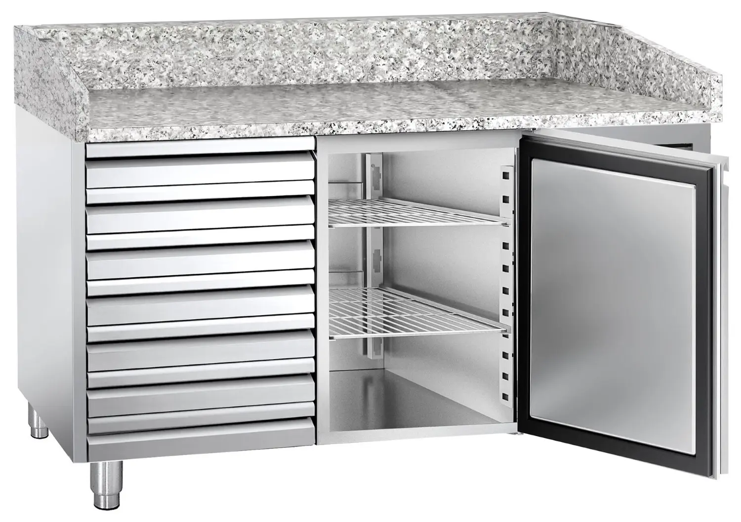 Masa frigorifica pentru pizza GGM Gastro POS158SND (Inox) - 3