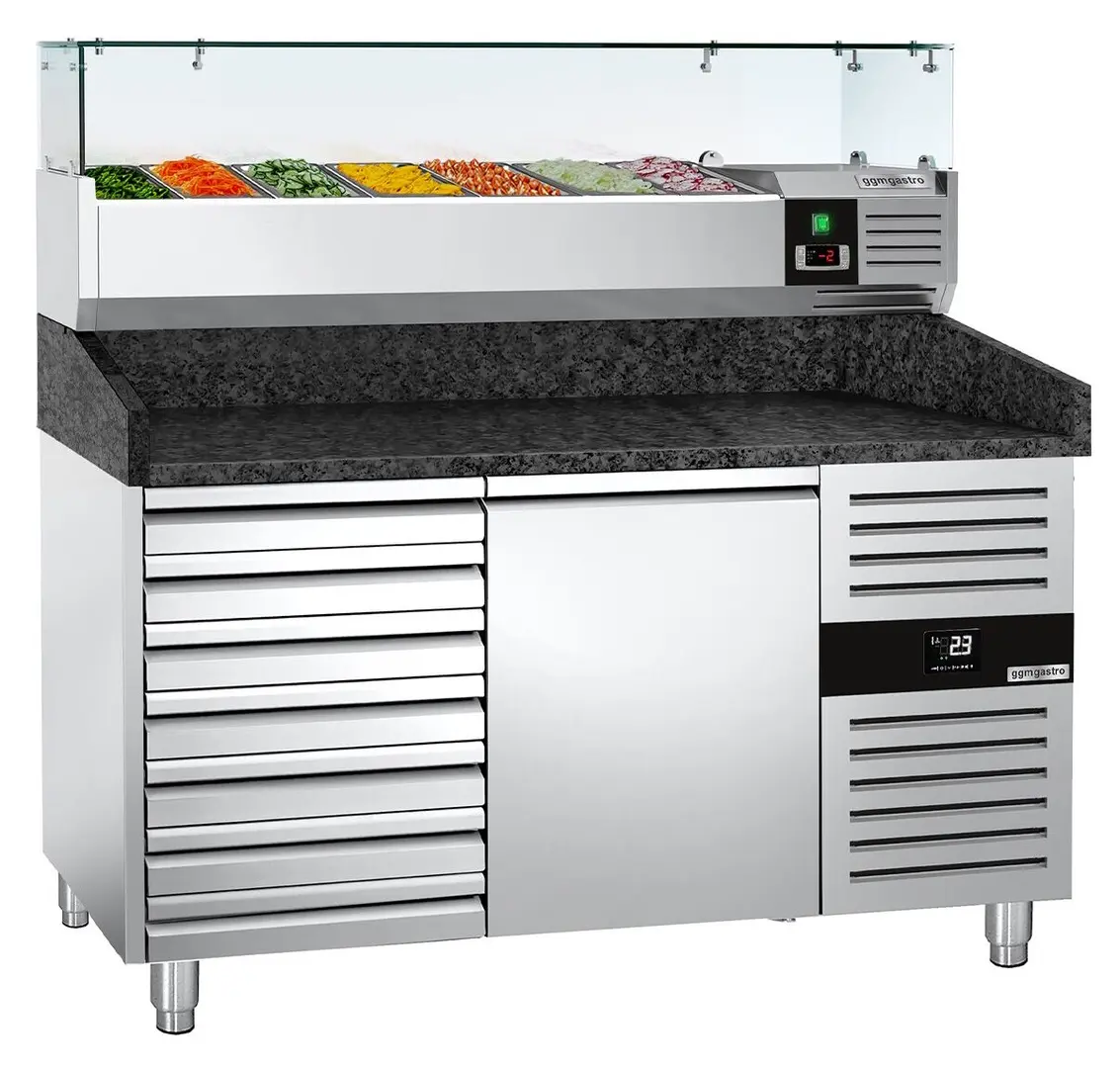 Холодильный стол для пиццы GGM Gastro POS158SSG#AGG153ND (Inox)