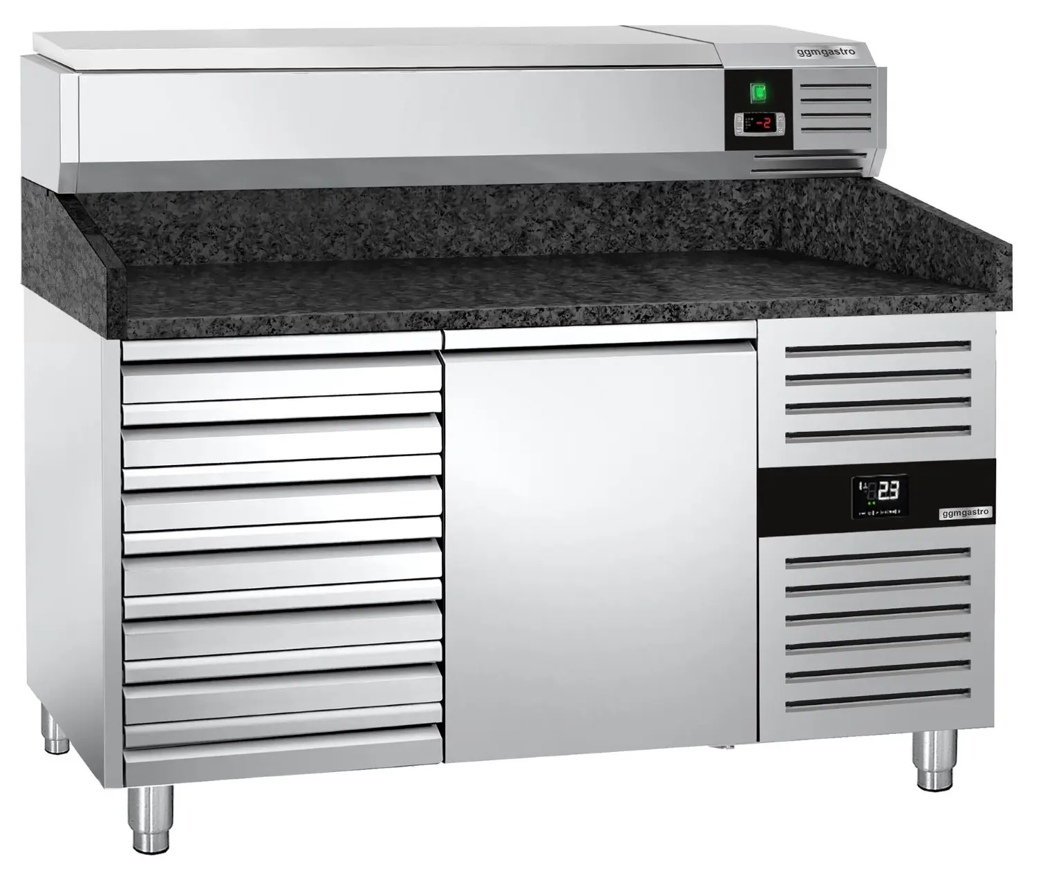 Masa frigorifica pentru pizza GGM Gastro POS158SSG#AGG154END (Inox) - 3