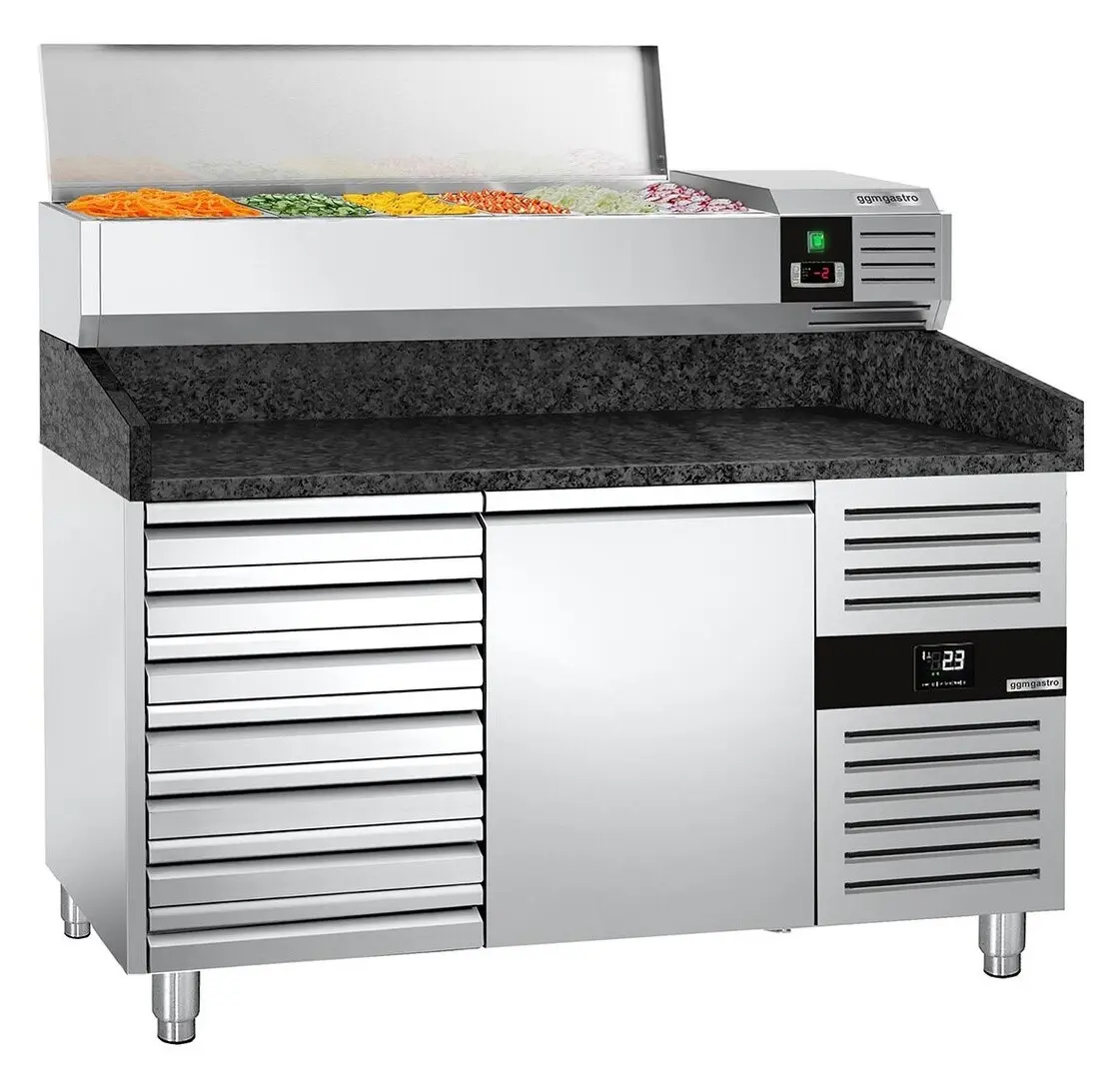 Masa frigorifica pentru pizza GGM Gastro POS158SSG#AGG154END (Inox)