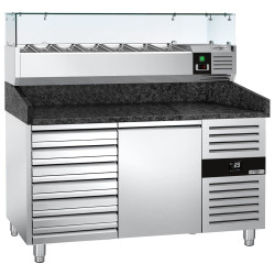 Холодильный стол для пиццы GGM Gastro POS158SSG#AGG154ND (Inox) Thumb