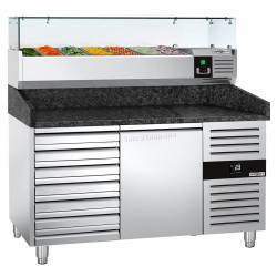 Холодильный стол для пиццы GGM Gastro POS158SSG#AGG154ND (Inox)