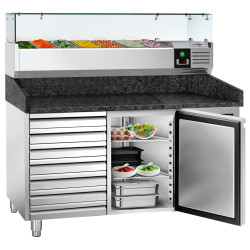 Холодильный стол для пиццы GGM Gastro POS158SSG#AGG154ND (Inox) Thumb