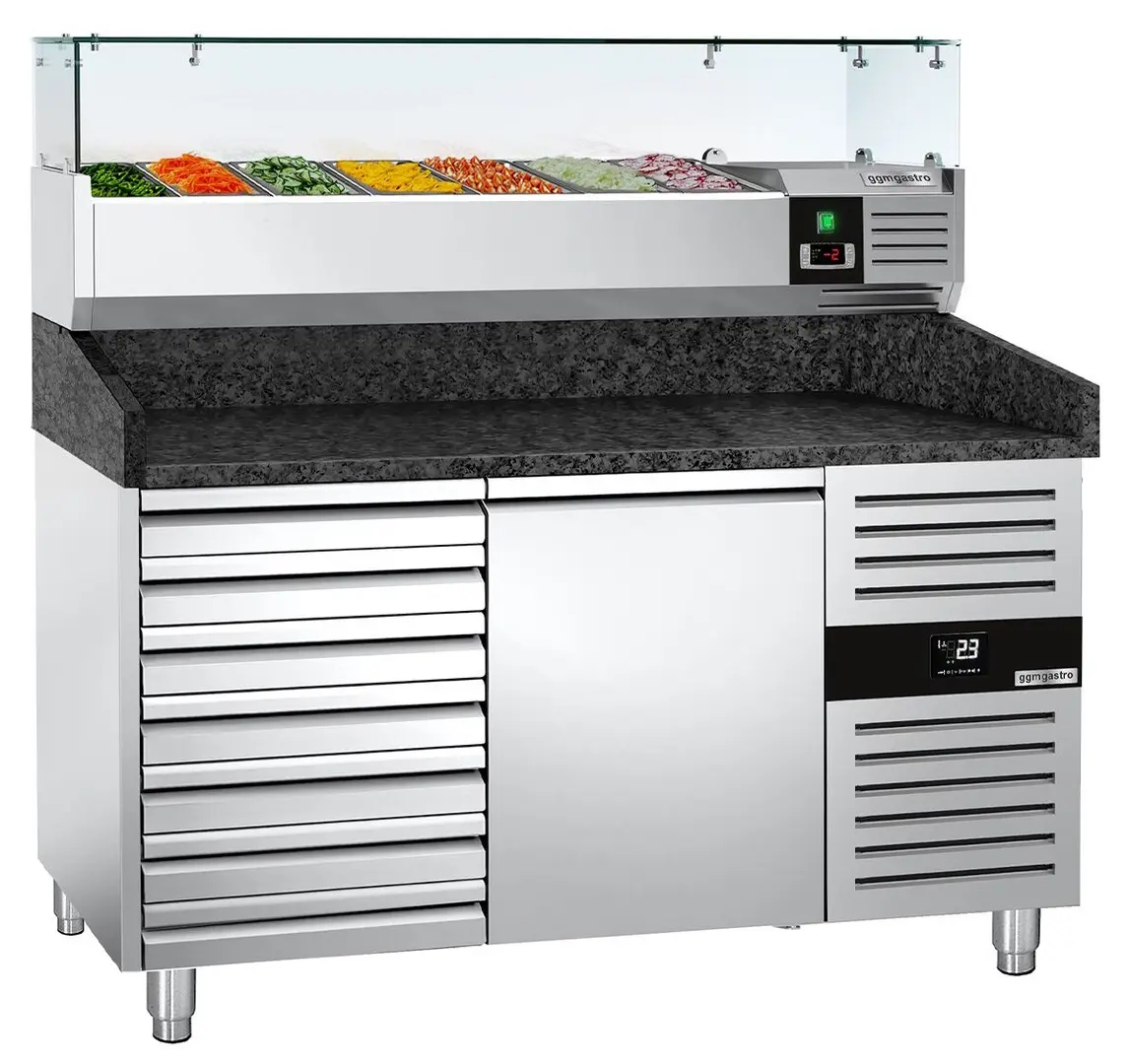Холодильный стол для пиццы GGM Gastro POS158SSG#AGG154ND (Inox)