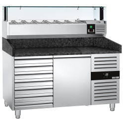 Холодильный стол для пиццы GGM Gastro POS158SSG#AGS153LND (Inox) Thumb