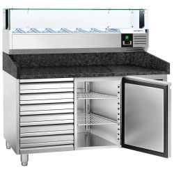 Холодильный стол для пиццы GGM Gastro POS158SSG#AGS153LND (Inox) Thumb