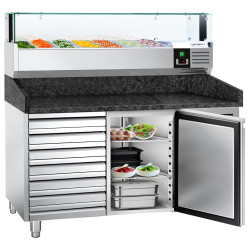 Холодильный стол для пиццы GGM Gastro POS158SSG#AGS153LND (Inox) Thumb