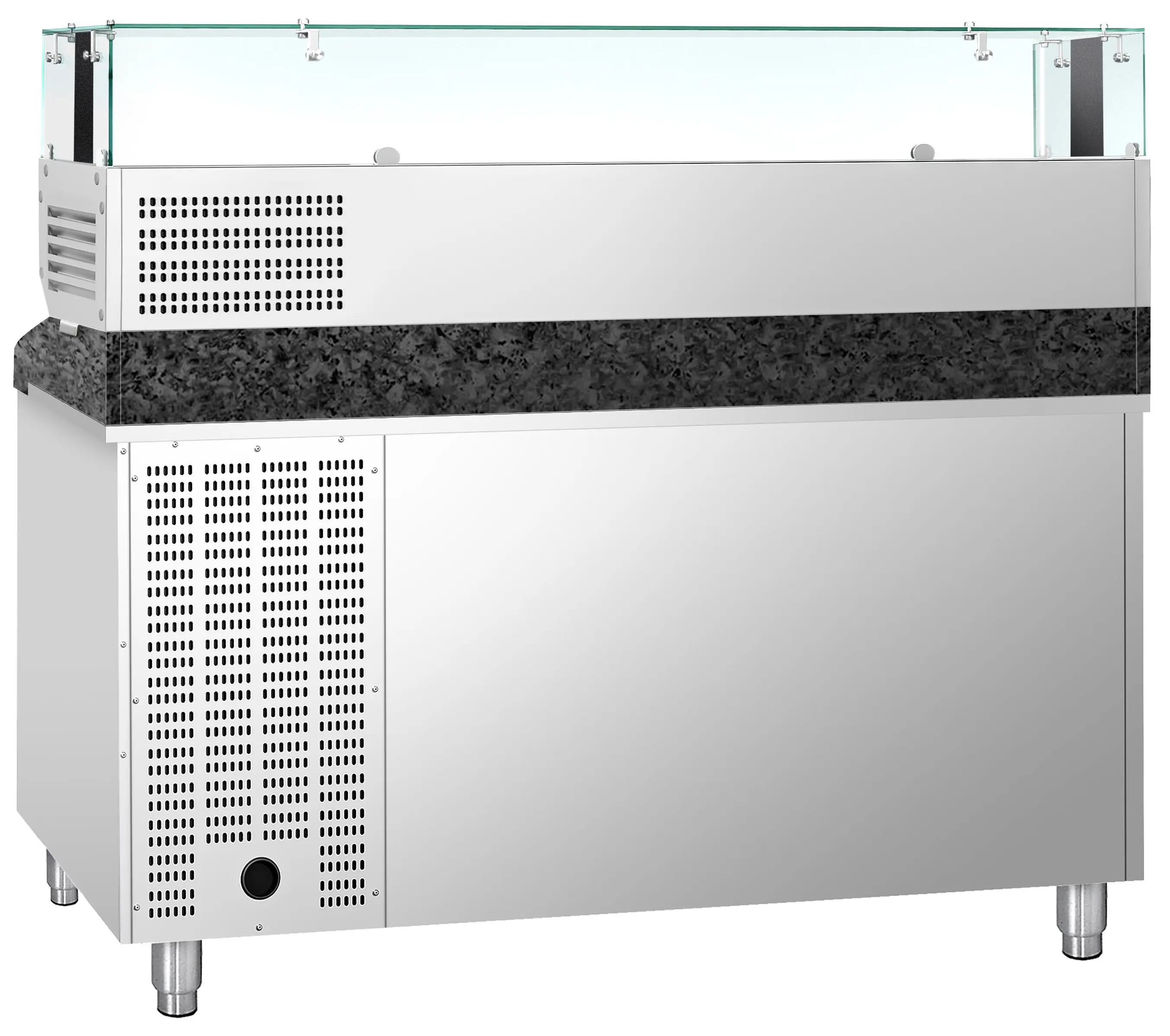 Холодильный стол для пиццы GGM Gastro POS158SSG#AGS153LND (Inox) - 5