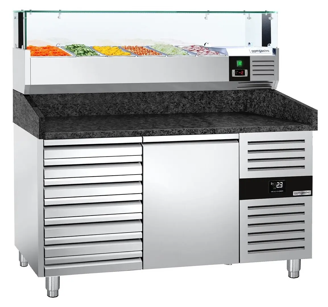 Masa frigorifica pentru pizza GGM Gastro POS158SSG#AGS154LND (Inox)