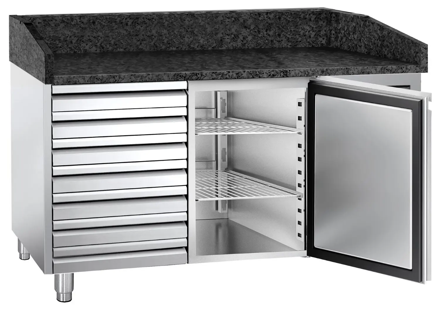 Masa frigorifica pentru pizza GGM Gastro POS158SSG (Inox) - 3