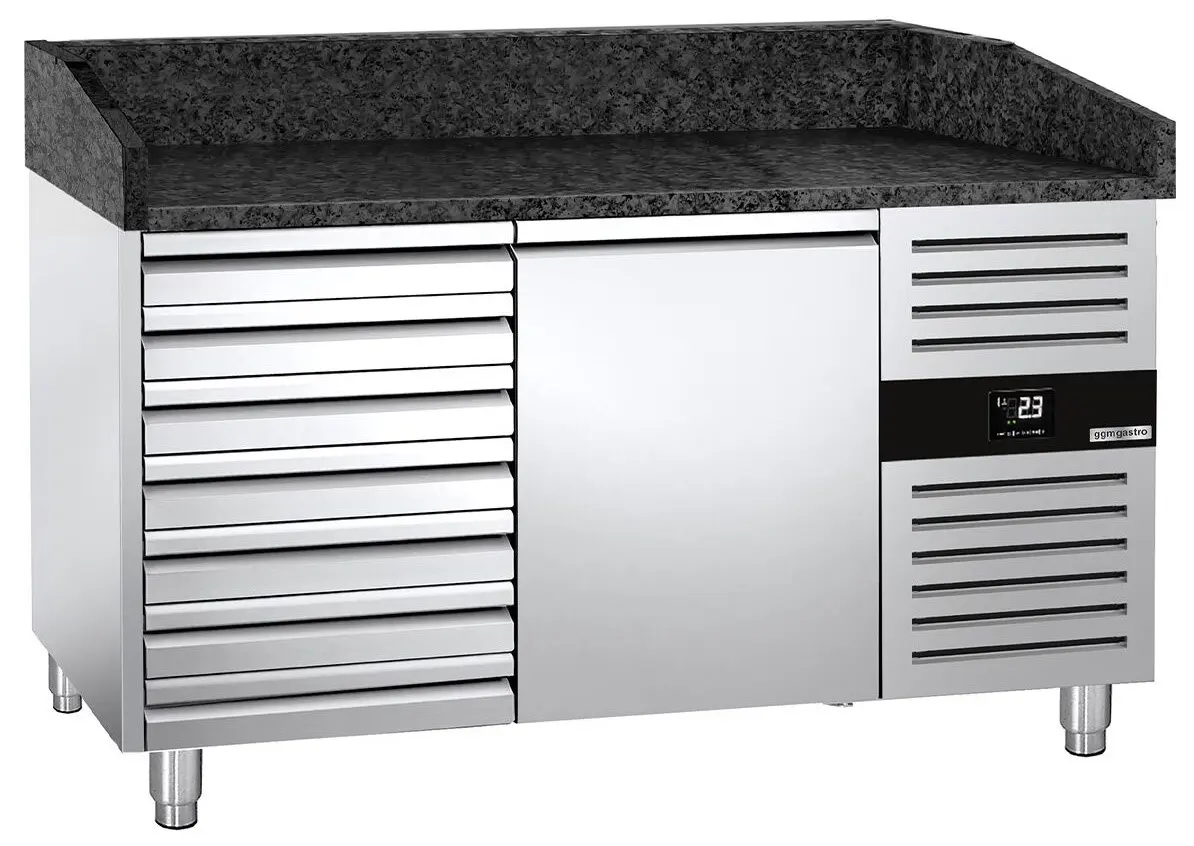 Masa frigorifica pentru pizza GGM Gastro POS158SSG (Inox)