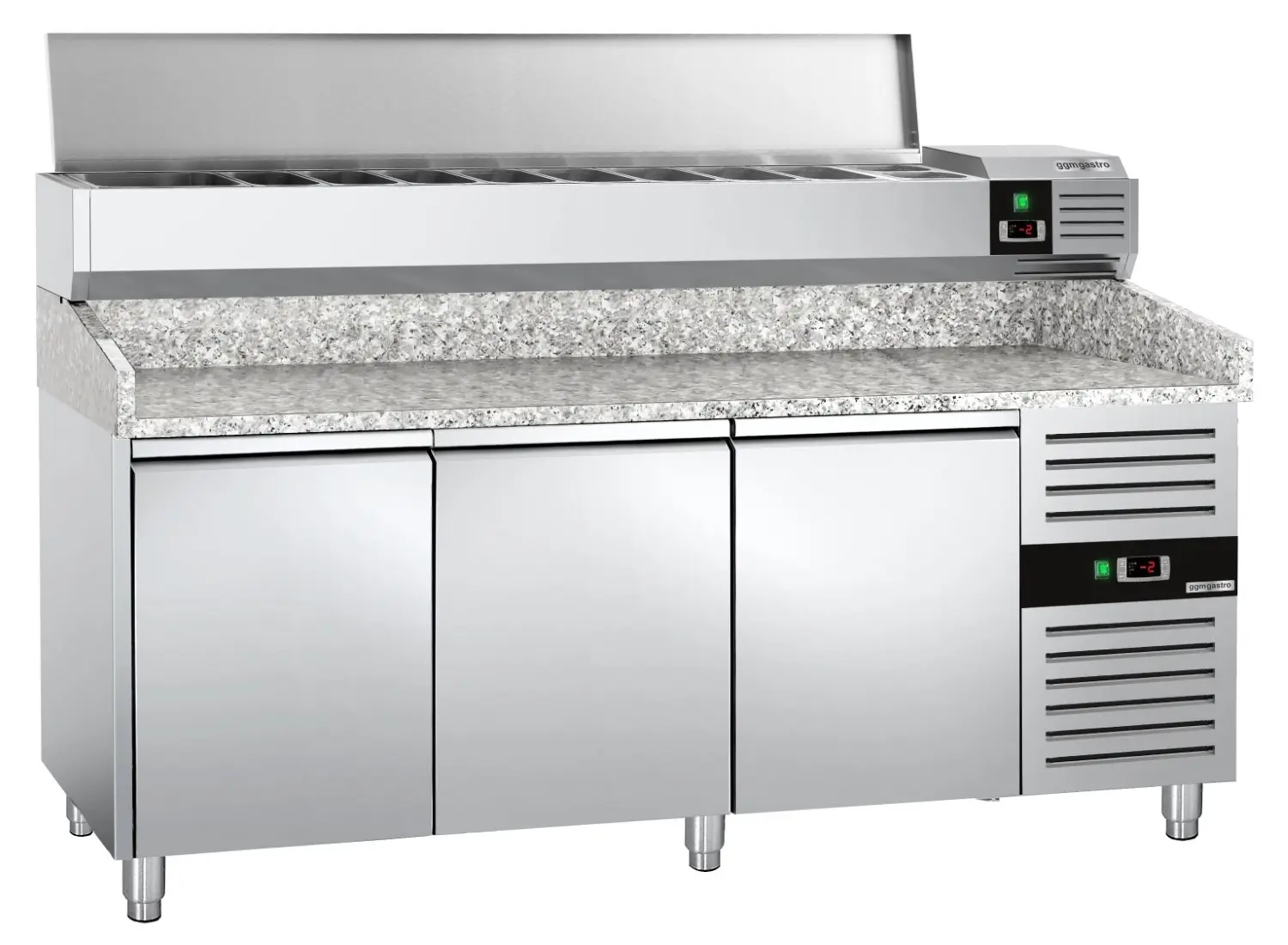 Холодильный стол для пиццы GGM Gastro POS208ND#AGG203END (Inox) - 2
