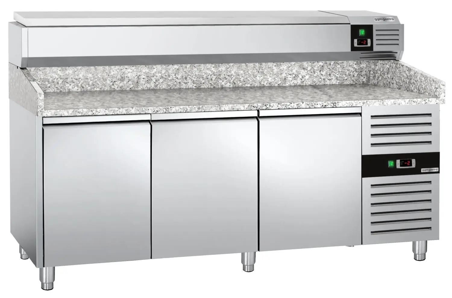 Холодильный стол для пиццы GGM Gastro POS208ND#AGG203END (Inox) - 3