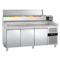 Холодильный стол для пиццы GGM Gastro POS208ND#AGG203END (Inox)