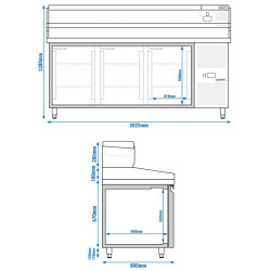 Холодильный стол для пиццы GGM Gastro POS208ND#AGG203END (Inox) Thumb
