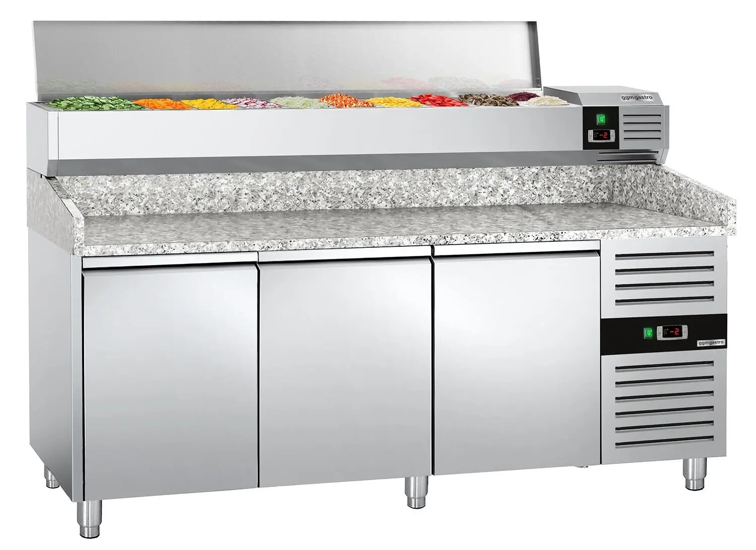 Холодильный стол для пиццы GGM Gastro POS208ND#AGG203END (Inox)