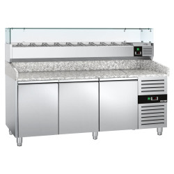 Холодильный стол для пиццы GGM Gastro POS208ND#AGG203ND (Inox) Thumb