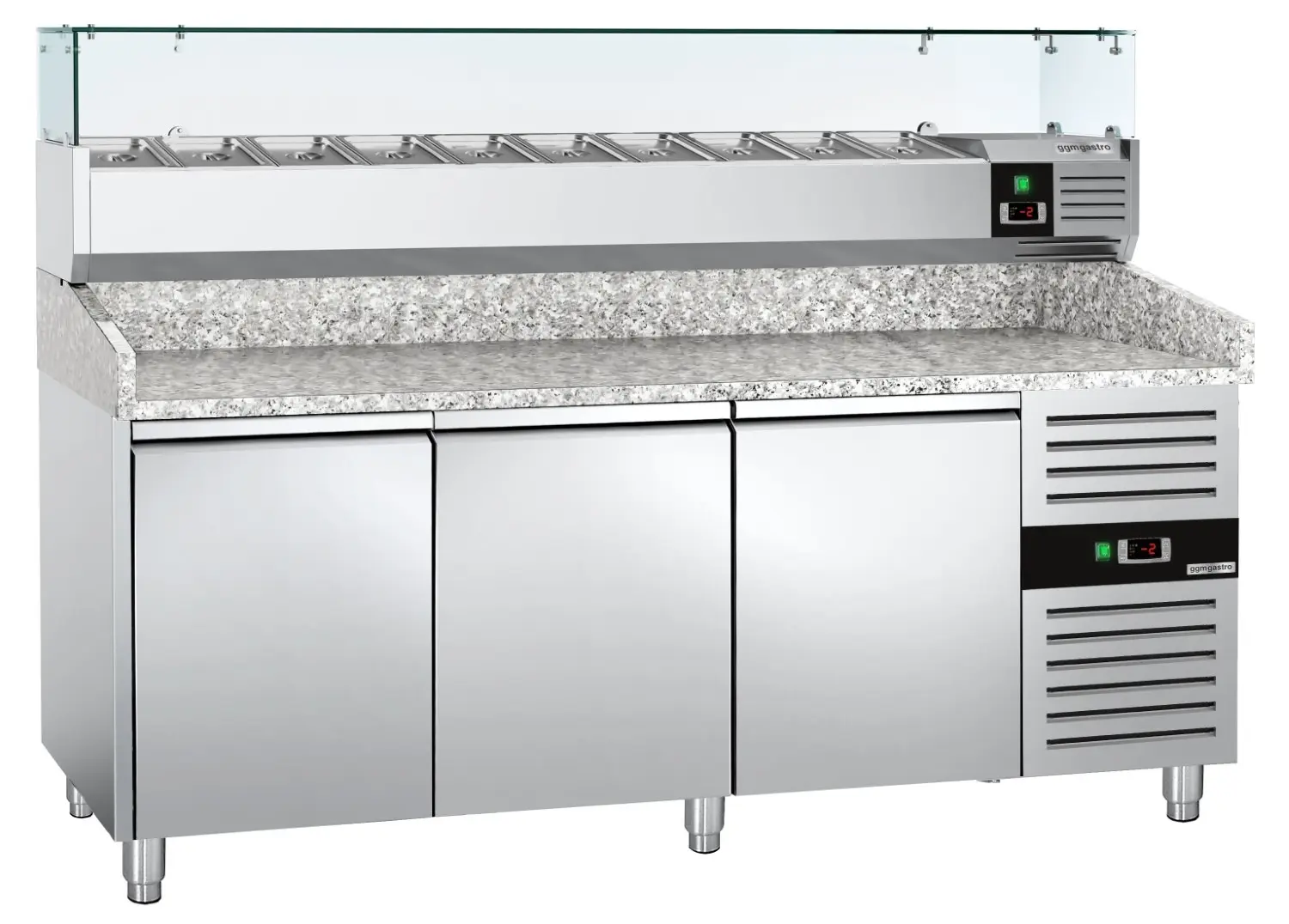Холодильный стол для пиццы GGM Gastro POS208ND#AGG203ND (Inox) - 2
