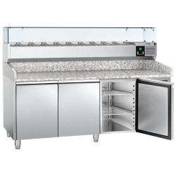 Холодильный стол для пиццы GGM Gastro POS208ND#AGG203ND (Inox) Thumb