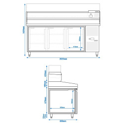 Холодильный стол для пиццы GGM Gastro POS208ND#AGG203ND (Inox) Thumb