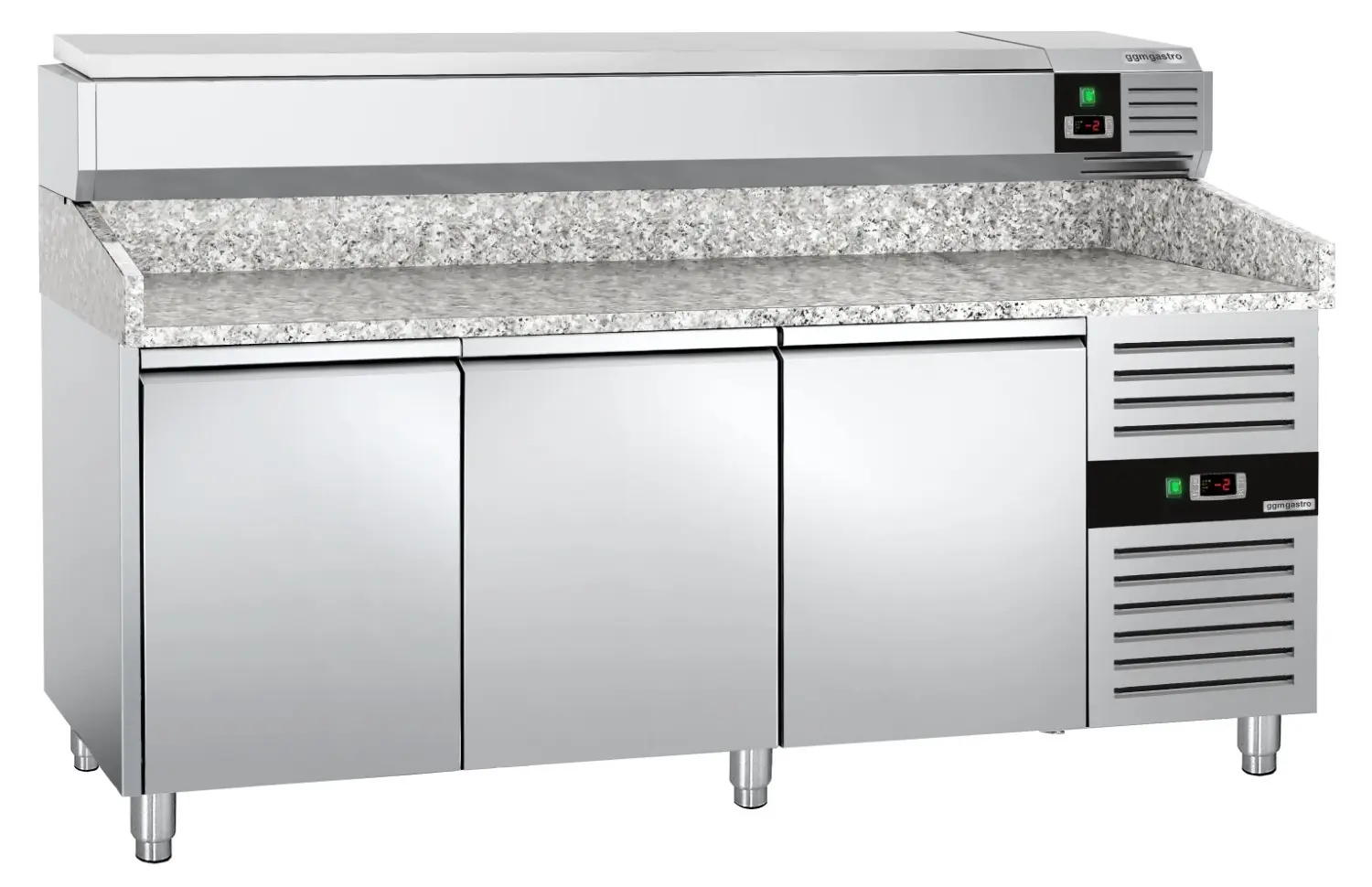 Холодильный стол для пиццы GGM Gastro POS208ND#AGG204END (Inox) - 3
