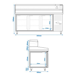 Холодильный стол для пиццы GGM Gastro POS208ND#AGG204END (Inox) Thumb